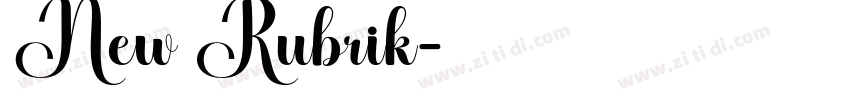 New Rubrik字体转换